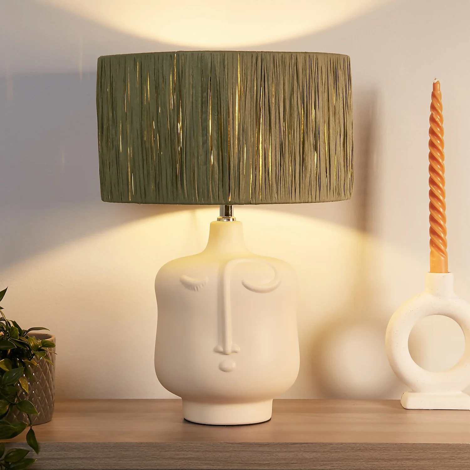 Face Table Lamp - Sage 1 Face Table Lamp - Sage