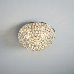 Daless Bathroom Flush Ceiling Light - Chrome Effect -Cheap Deco Casa Store 14301802 1305038440227898