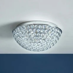 Daless Bathroom Flush Ceiling Light - Chrome Effect -Cheap Deco Casa Store 14301802 3055038440191295