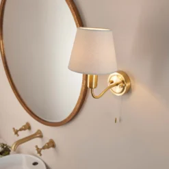 Naim Bathroom Wall Light - Brass Effect -Cheap Deco Casa Store 14301821 3235038439388969