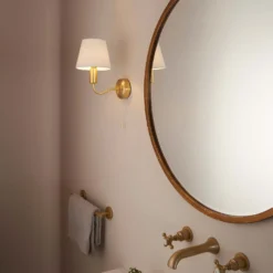 Naim Bathroom Wall Light - Brass Effect -Cheap Deco Casa Store 14301821 6405038439584884