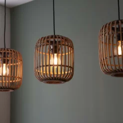 Saval 3 Lamp Pendant Diner Bar Light - Natural Bamboo 13 Saval 3 Lamp Pendant Diner Bar Light - Natural Bamboo -Cheap Deco Casa Store 14301827 1505038439385810