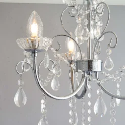 Shanzie Semi Flush Bathroom Chandelier Light - Chrome Effect -Cheap Deco Casa Store 14301829 1285038439791740