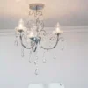 Shanzie Semi Flush Bathroom Chandelier Light - Chrome Effect