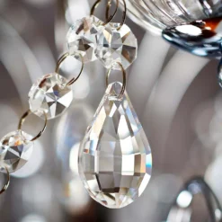 Shanzie Semi Flush Bathroom Chandelier Light - Chrome Effect -Cheap Deco Casa Store 14301829 1575038439958330