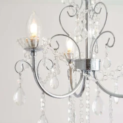 Shanzie Semi Flush Bathroom Chandelier Light - Chrome Effect -Cheap Deco Casa Store 14301829 2195038439748489