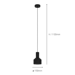 Eglo Casibare Pendant Ceiling Light - Black -Cheap Deco Casa Store 14302944 1665038223765601