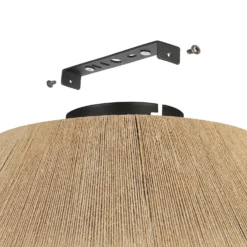 Eglo Alderney Flush Ceiling Light - Black & Natural 8 Eglo Alderney Flush Ceiling Light - Black & Natural -Cheap Deco Casa Store 14302949 1545038223134194