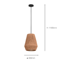 Eglo Alderney Pendant Ceiling Light - Black & Natural 11 Eglo Alderney Pendant Ceiling Light - Black & Natural -Cheap Deco Casa Store 14302952 1055038223342604
