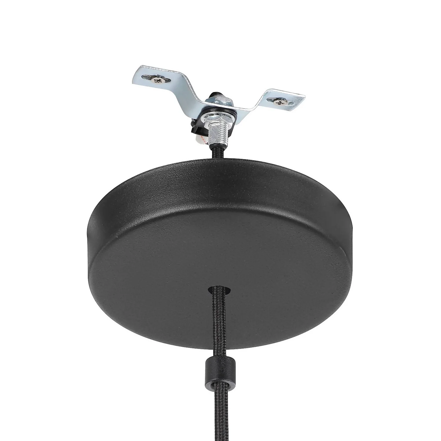 Eglo Alderney Pendant Ceiling Light - Black & Natural 5 Eglo Alderney Pendant Ceiling Light - Black & Natural - Image 5