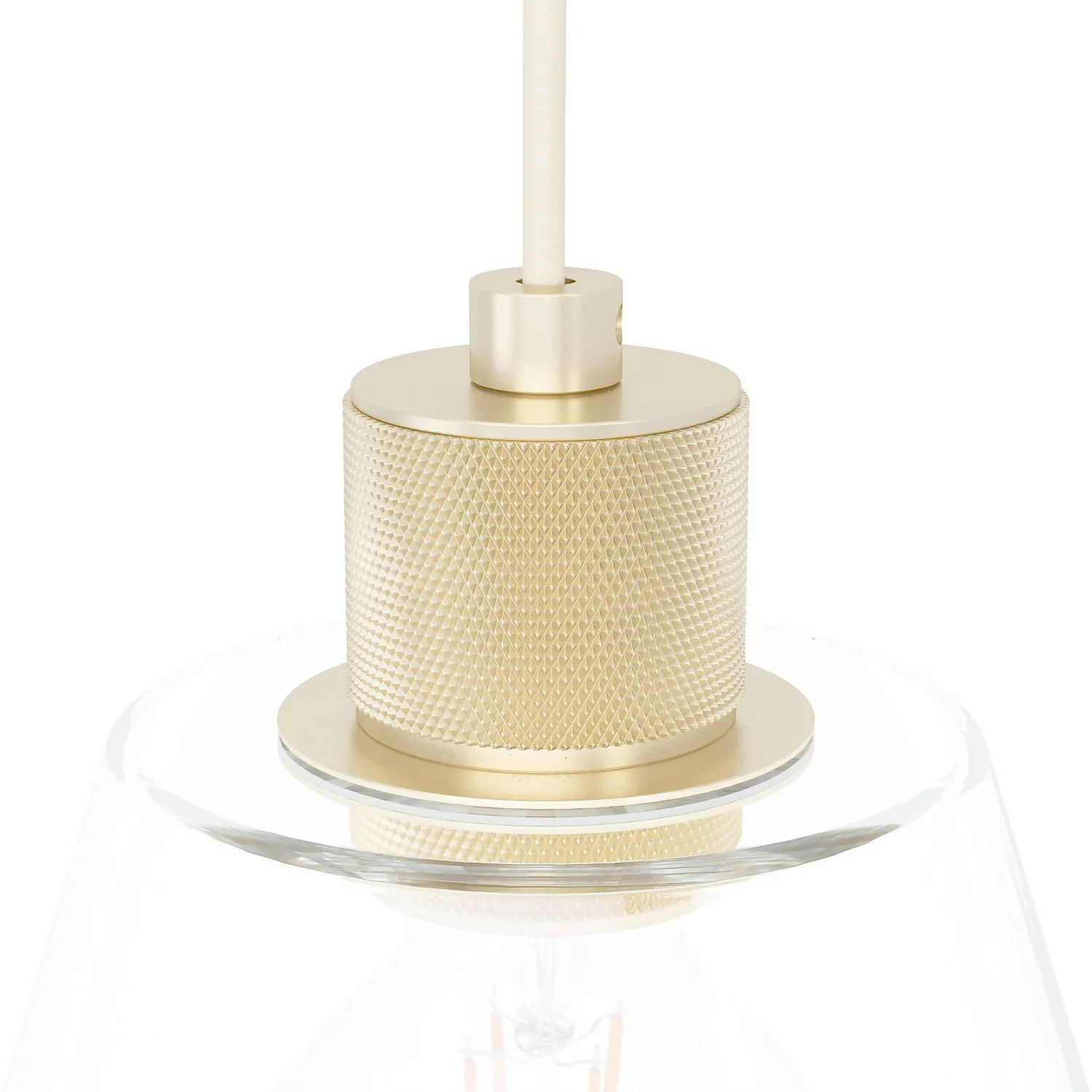 Eglo Copley Pendant Ceiling Light - Soft Gold & Clear 3 Eglo Copley Pendant Ceiling Light - Soft Gold & Clear - Image 3