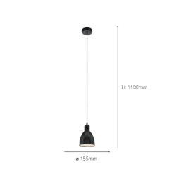 Eglo Priddy Pendant Ceiling Light - Black -Cheap Deco Casa Store 14302969 1445038223728401