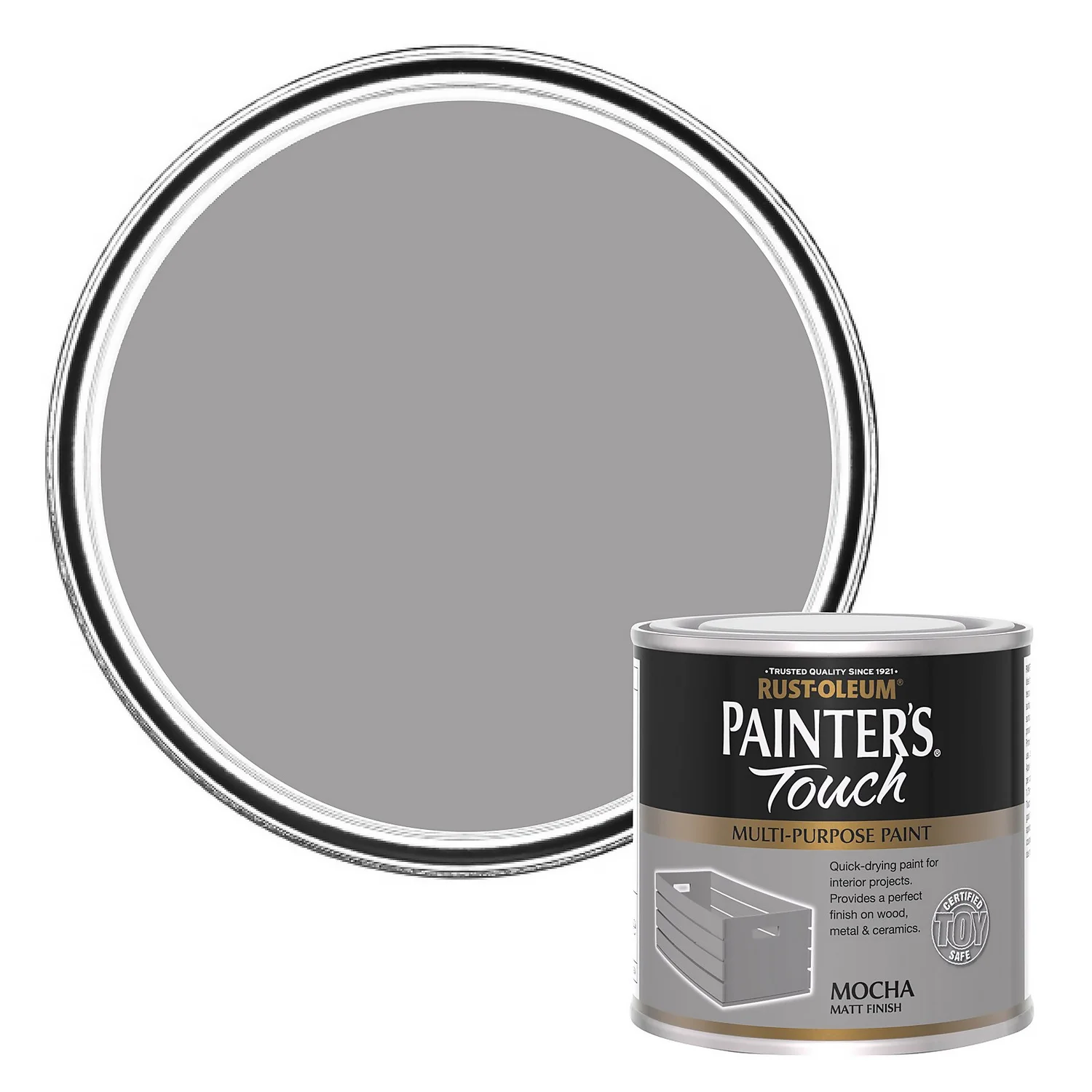 Rust-Oleum Painters Touch Matt Paint Mocha - 250ml 1 Rust-Oleum Painters Touch Matt Paint Mocha - 250ml