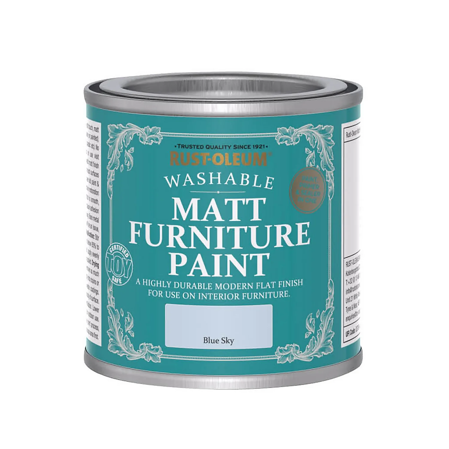 Rust-Oleum Matt Furniture Paint Blue Sky - 125ml 3 Rust-Oleum Matt Furniture Paint Blue Sky - 125ml - Image 3